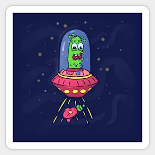 Flying cucumber Sticker